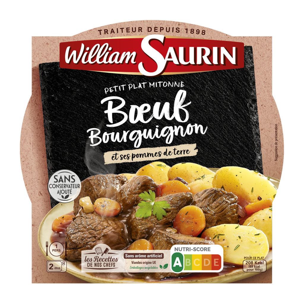 Assiette Boeuf Bourguignon William Saurin